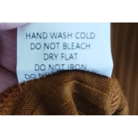 Athina Long Puff Sleeve Cotton Crewneck Sweater L - Picture 6 of 6